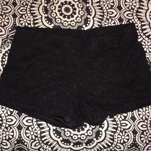 Black lace Wetseal shorts
